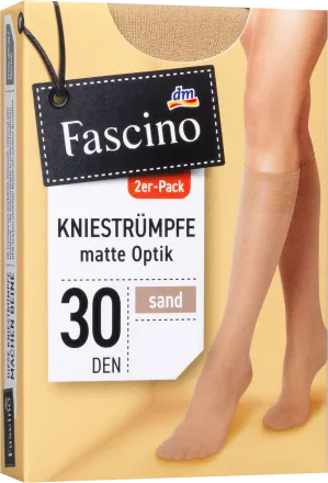Kniestrümpfe matt sand onesize 30 DEN 2 St