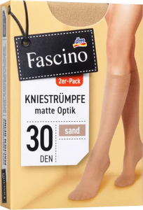 Kniestrümpfe matt sand onesize 30 DEN 2 St