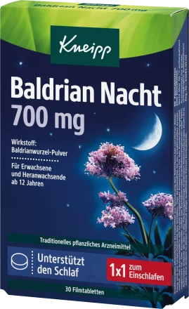 Kneipp Baldrian Nacht 700mg Tabletten 30 St