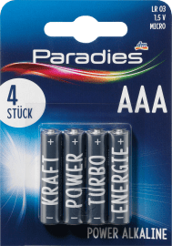Paradies Batterien Power Alkaline Micro AAA 4 St