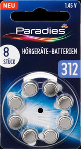Paradies Hörgeräte-Batterie Typ 312 MP8, 8 St