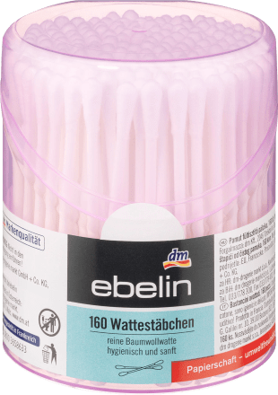 ebelin Wattestäbchen Box, 160 St
