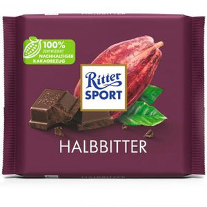 Ritter Sport Schokolade Halbbitter 100g